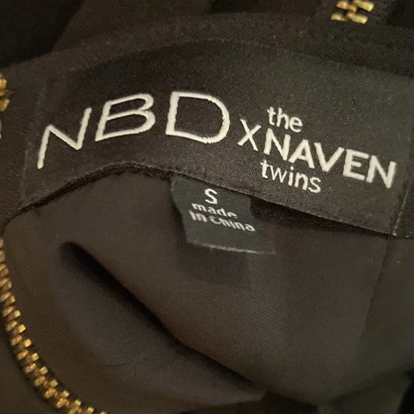 worn once NBD x the NAVEN black dress with cut outs in back, size small - Picture 5 of 5